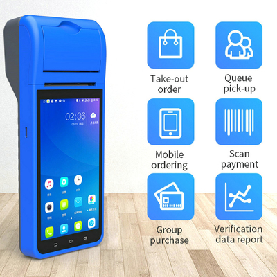Android 8.1 PDA POS Terminal Ponsel Mini Genggam Dengan Printer 58mm