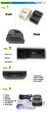 Portable Mini Thermal 2inch 58mm Receipt Printer Untuk Toko Eceran 5890k