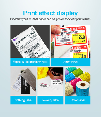 Thermal Barcode 4x6 Label Printer Pembuat Label Portabel USB / Bluetooth
