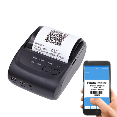 Portabel 58mm Receipt Printer Thermal Bluetooth Restaurant Printer ZJ-5802