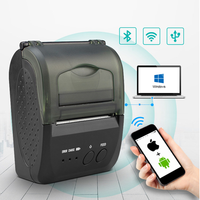 Mobile Mini Bluetooth Thermal Printer 58mm Penerimaan Tiket Pencetakan Barcode