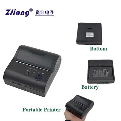 80mm 3inch Label Bluetooth Mini Thermal Printer Untuk Pencetakan Kode QR Barcode