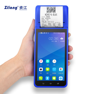 Android 8.1 PDA POS Terminal Ponsel Mini Genggam Dengan Printer 58mm