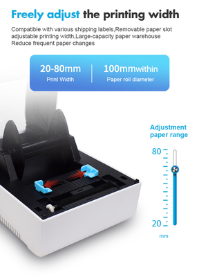 Bluetooth Thermal Sticker Printer Wireless 80mm 3 Inch Shipping Label Printer untuk Manajemen Gudang